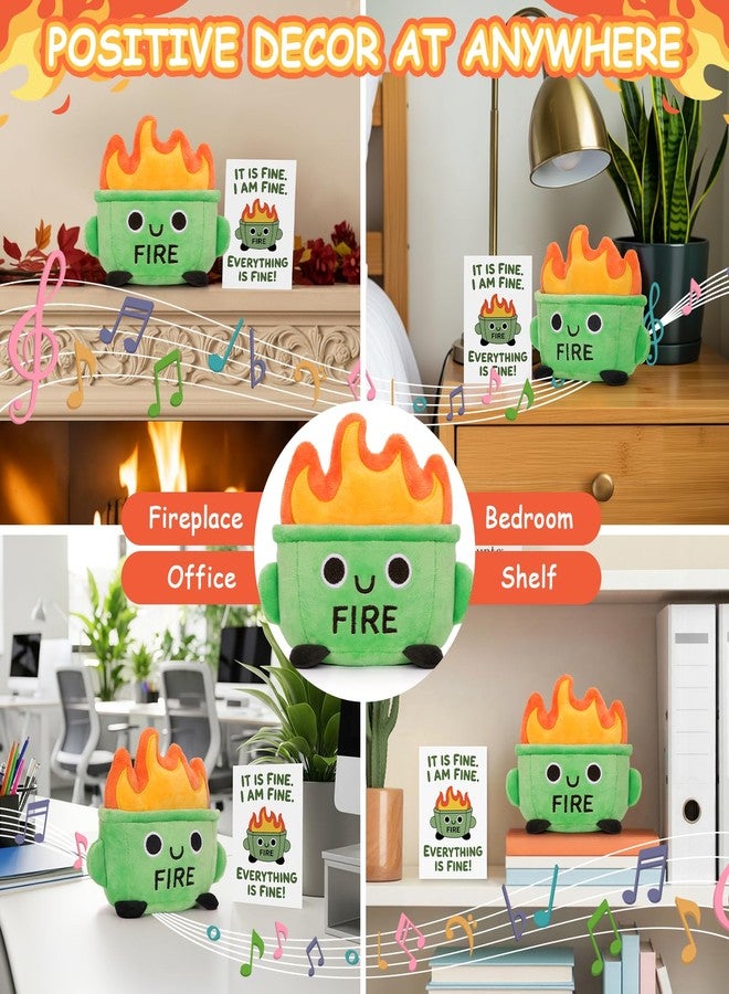 A AIFAMY Dumpster on Fire Plush with Sound, Soft Dumpster Stuffed Animals for Emotional Daily Support, Gag Gift for Coworkers Office Accessories Desk Decor Birthday Present - Image 5